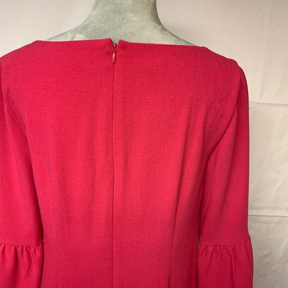 Talbots dress SZ6 hot pink shift bell sleeves classic office business Barbiecore - Picture 5 of 10